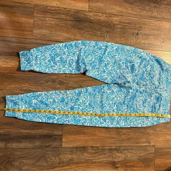 Lilly Pulitzer Hainsley Knit Jogger Pant Resort White Took Me By Sunrise Small - Picture 8 of 11